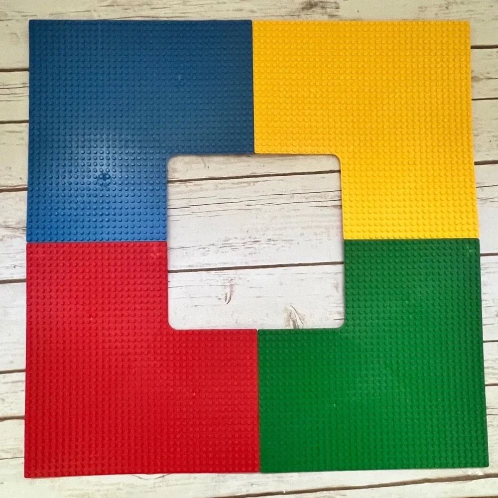 Generic Building Baseplates Multicolor L-Shaped Play Table Mats 4pc Set 20x20